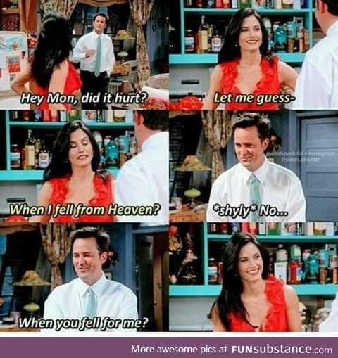 Chandler and Monica everybody