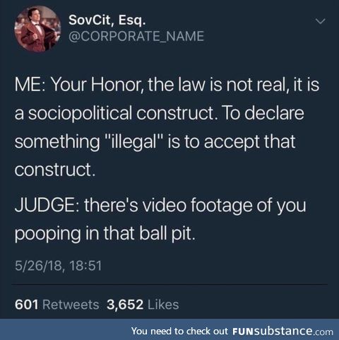 The law is not real