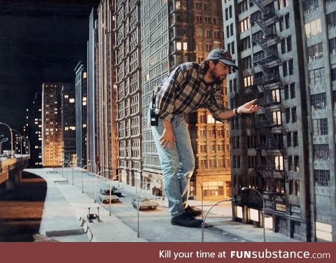 Set designer on the set of Godzilla