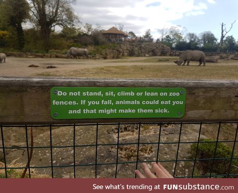 Sign in Dublin Zoo