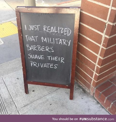 A sign at a bar