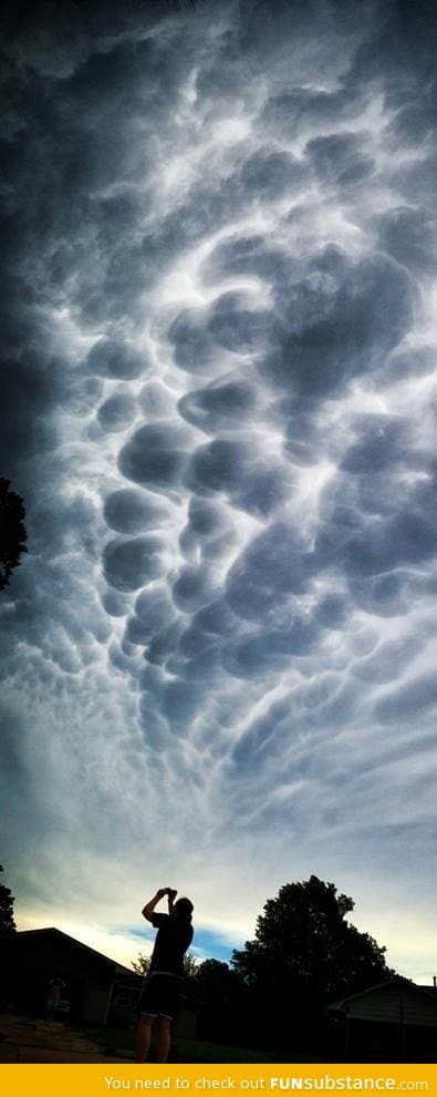 Pre-tornado storm clouds