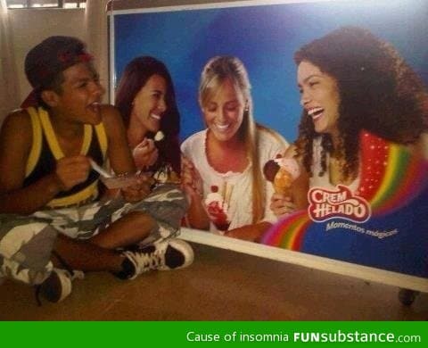 Just having a laugh with the ladies
