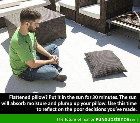Fluffing flat pillow