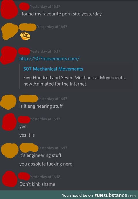 Dude in red really likes engineering