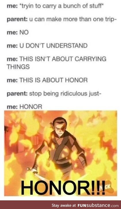 It's about honor