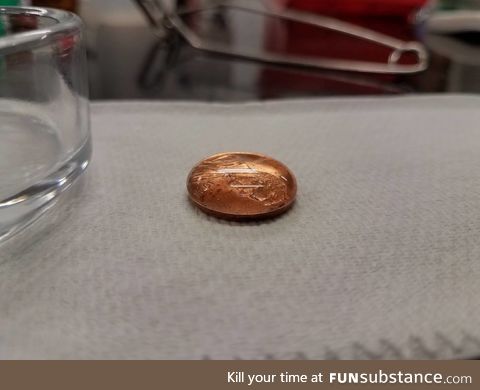 60 drops of water on a coin!