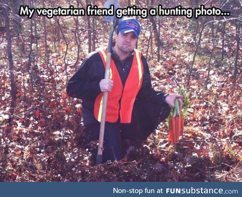 Hunting with a vegetarian