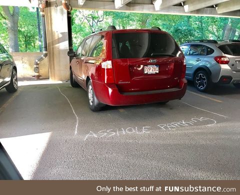 This guy has his very own parking space