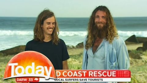 Two australian surfies give hillarious interview after saving tourists