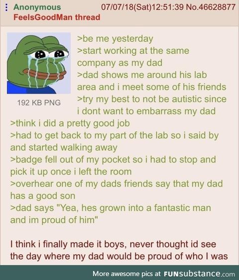 Anons dad is proud