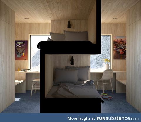 Nice design for a student room with some privacy