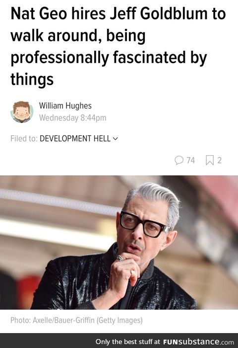 Fascination level: Jeff goldblum