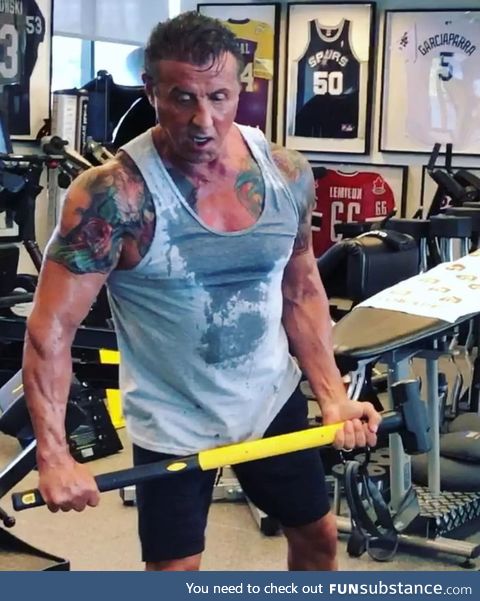 72 years old. Preparing for Rambo 5