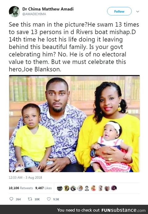 Joe Blankson, A Modern Day Hero. Can't let this one go unnoticed