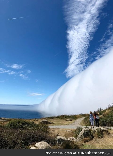 A cloud wall in Cornwall, England