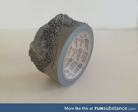 Hong kong carved onto duct tape by takahiro iwasaki