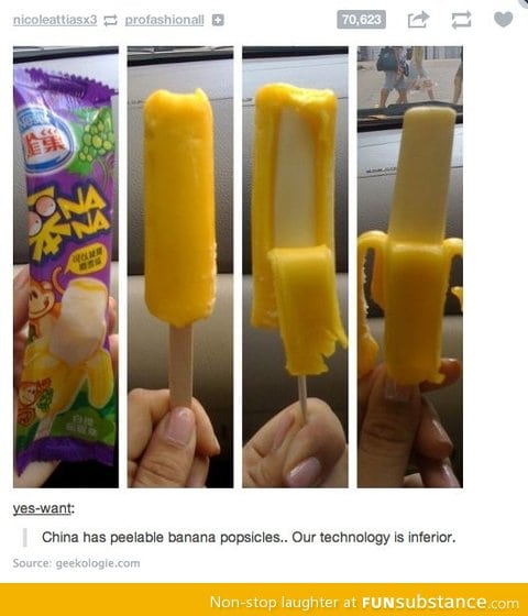 Banana popsicles