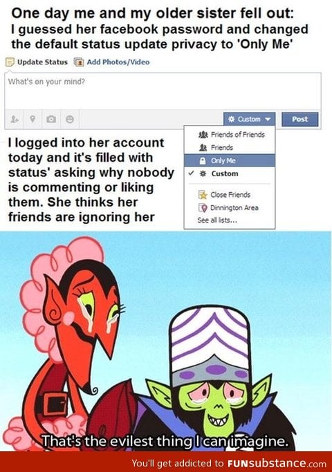 Evil Facebook prank