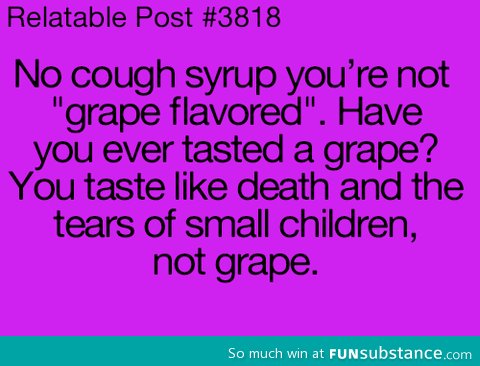 Cough syrups