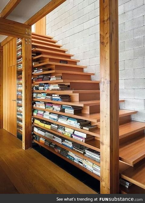 Bookshelf stairs