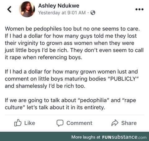 Spoken like an educated young woman
