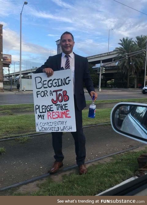 Get this man a job, New Orleans!