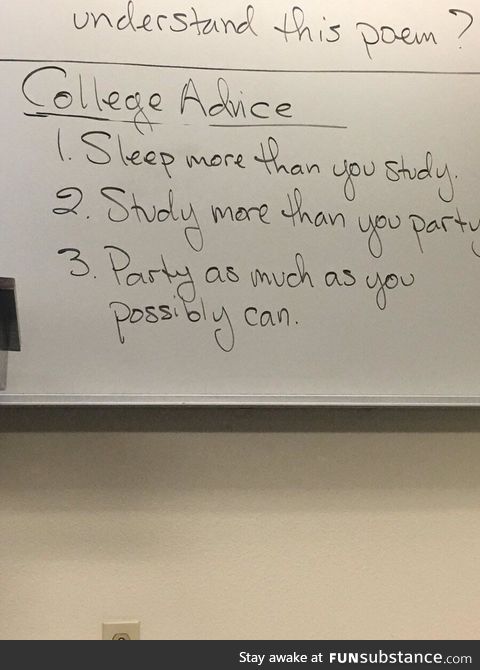 College professor advice