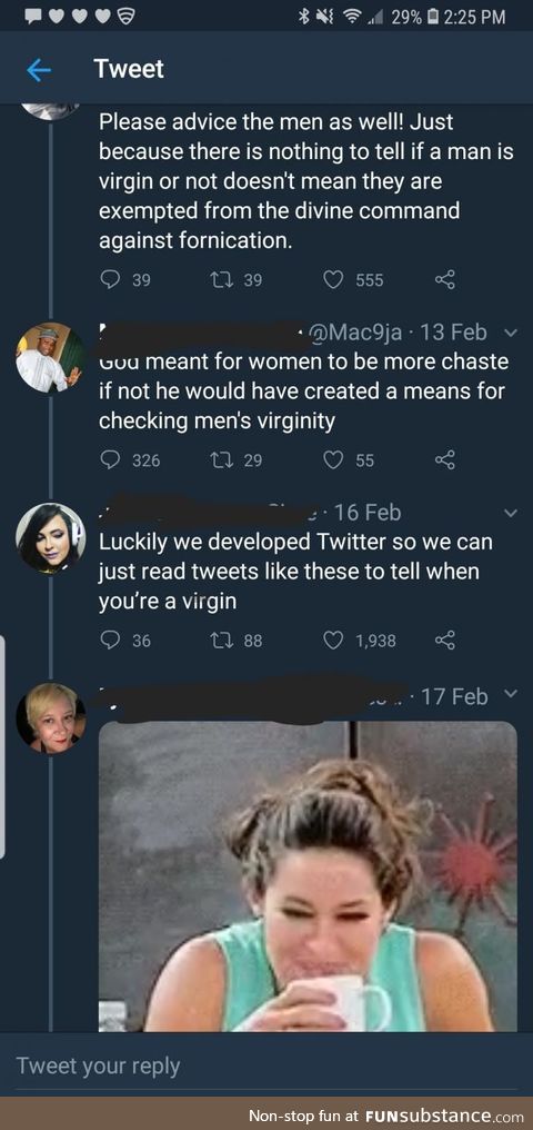 Found the virgin!
