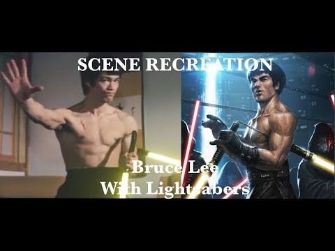 Bruce Lee lightsaber scene recreation