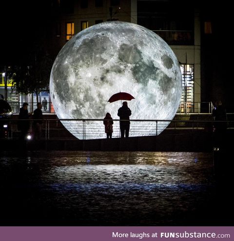 A 23-foot replica of the Moon