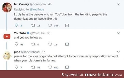 Youtube trying to be sassy