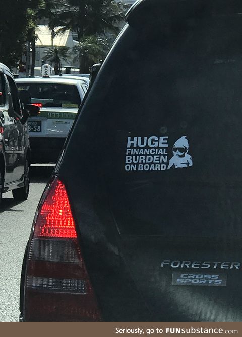 Honest window sticker