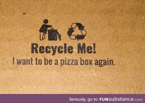 Pizza box had a unique wish!