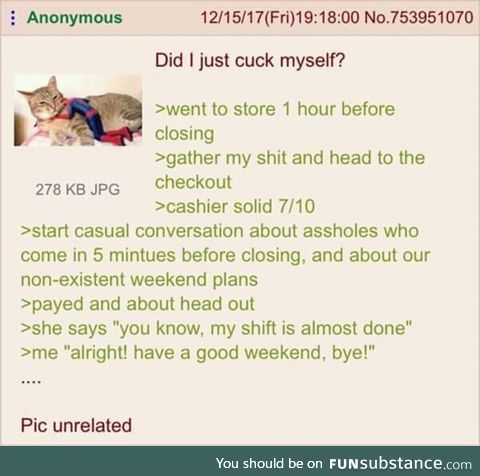 Anon ****s Himself