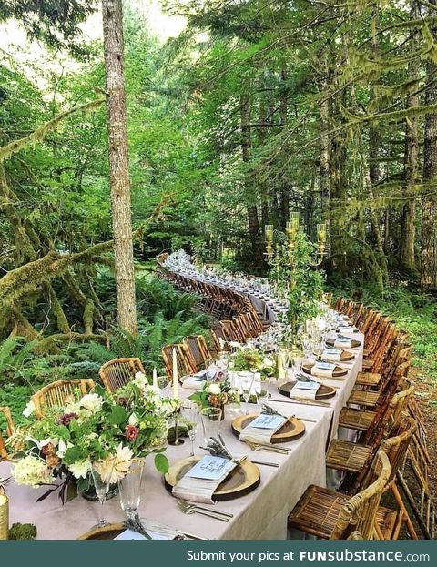 Enchanting table wedding