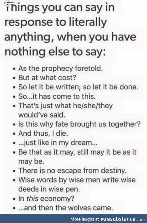 Say this to anything