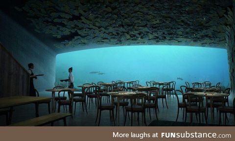 Underwater restaurant in Båly, Norway