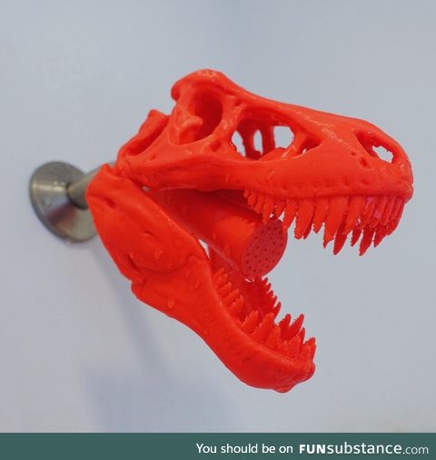 3d printed t-rex shower head