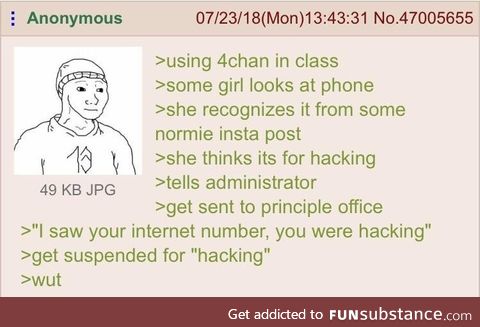 Anon gets suspended for hacking