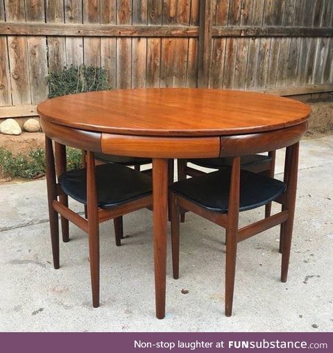 How these chairs fit into this table