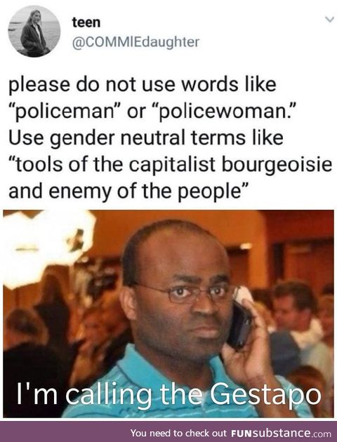 Policeman is de way