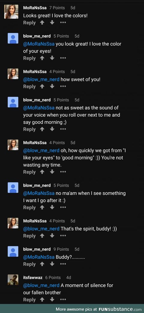 A moment of silence for our fallen brother