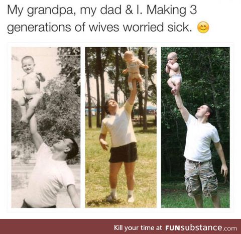 Three generations of fatherhood