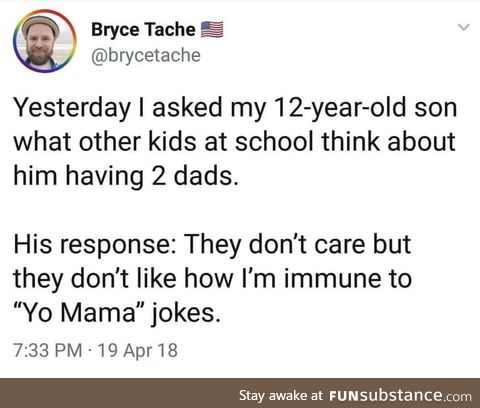 Can't make no yo mama jokes