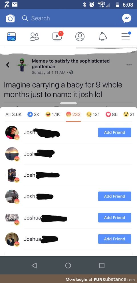 I think Josh is offended