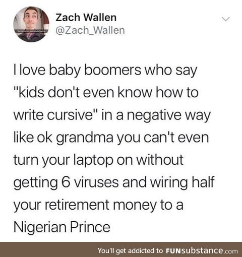 Thanks to the internet, millenials can't even inherit