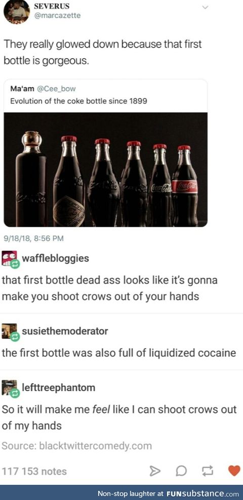 Good old coke *inhales deeply* Coka Cola of course