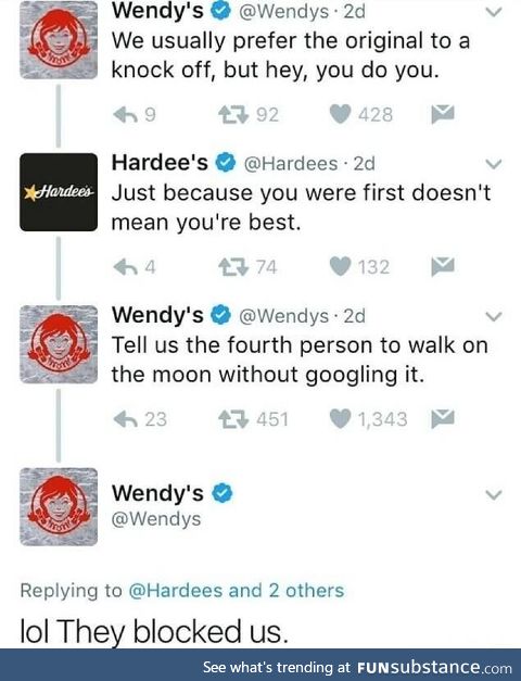 Wendy's doing what they do best