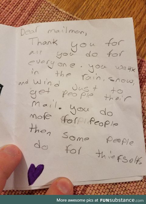 My father-in-law is a mail man, got this: